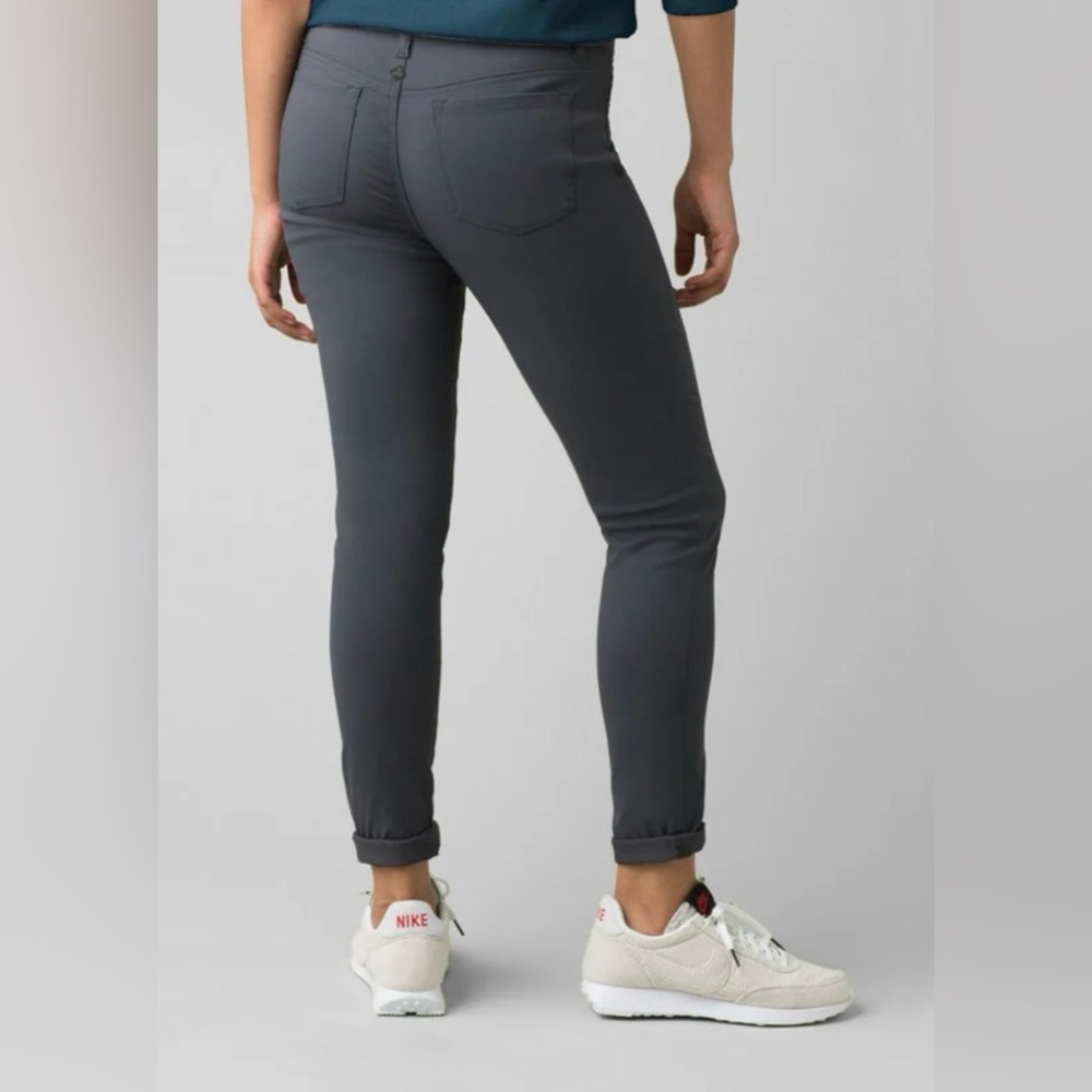 prAna‎ Briann Pant Tall 2 Coal (Gray) Stretch Zion Skinny Hiking Travel